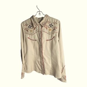 Scully Embroidered Western Pearl Snap Shirt